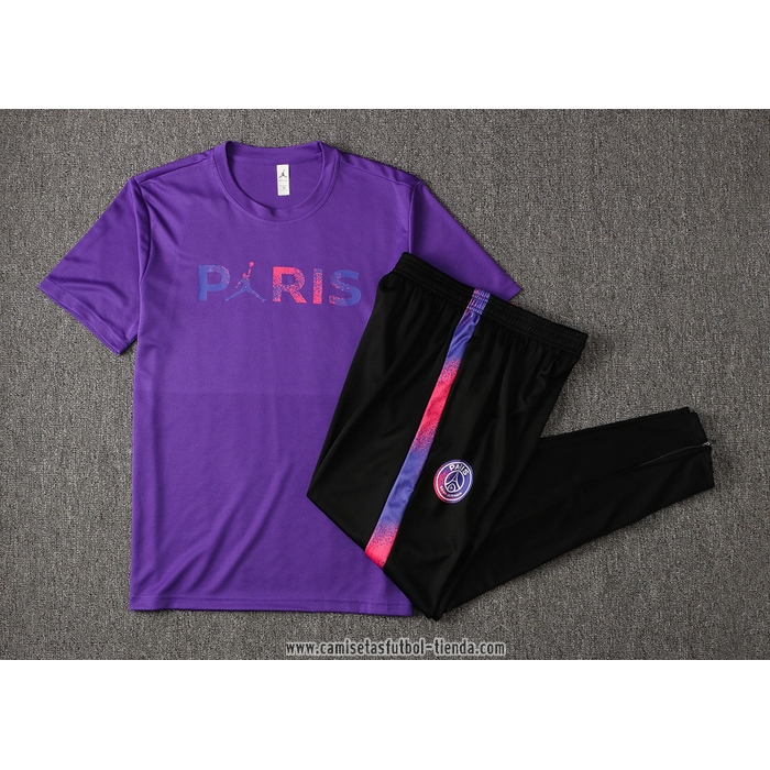 Chandal del Paris Saint-Germain Jordan 2021 2022 Manga Corta Purpura